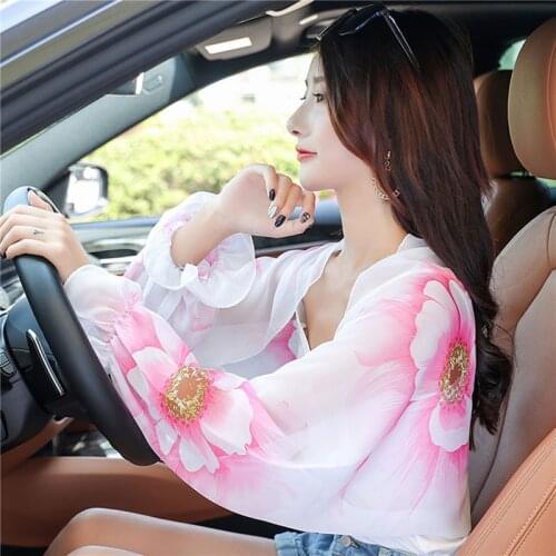 2021 Summer Women Elegant Sun Protection Arm Sleeve Driving Anti-UV Shawls Cool Oversleeves Thin Sleeves Outdoor Riding Clothing