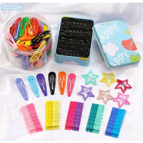 2019 Lovely Fashion Metal Candy Color Women Hairpins Hair Clip Kids Barrettes Children Accessories Girls Headwear Dropshiping