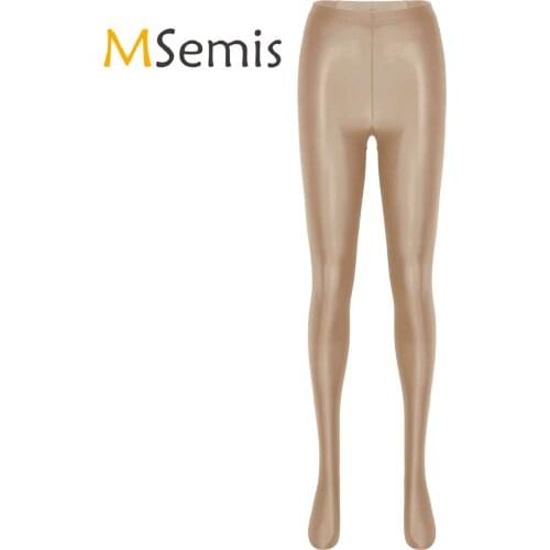 Lingerie Glossy Pantyhose for Sexy Womens Ladies Shiny High Waist Tights Stockings Close-Fitting Leggings