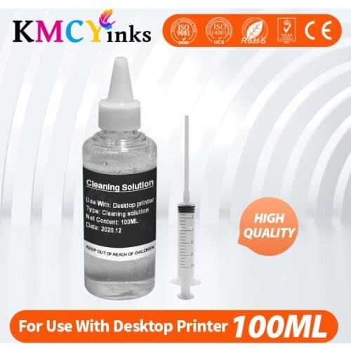 KMCYinks Printerhead Printhead Cleaning Fluid 100ml Wash Liquid for Epson for Canon for Brother for hp Printer Head Dye Ink