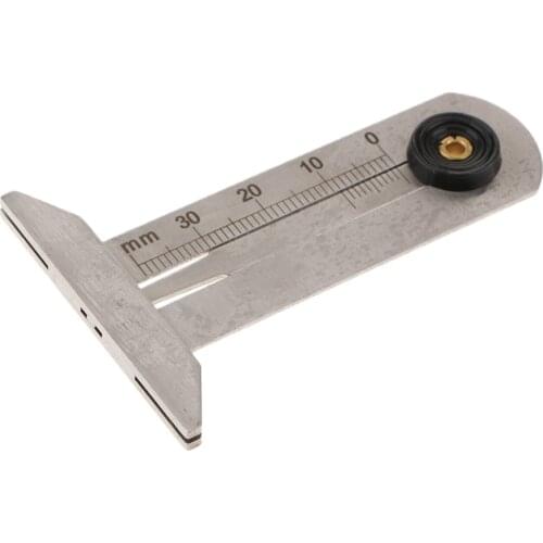 Stainless Steel Taper 0~30mm Tyre Tire Veins Tread Depth Gauge Caliper