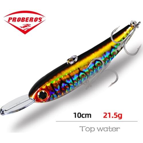 1PCS 10cm 21.5g Minnow Fishing Lure 6# Top water Dogs Hard Lures Baits Wobbler Artificial Hard Bait Fishing Tackle Pesca Box