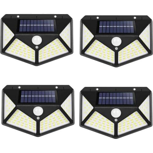 100\114 Led Solar Light Garden Decoration Lights Outdoor Solar Wall Lamp LED Bulb IP65 PIR Motion Sensor Solar Lighting