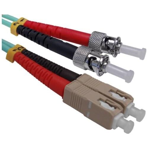 15Meters SC-ST Fiber Optic Cable 10G MultiMode Duplex Patch Cord OM3 50/125
