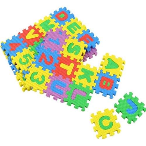 36 pcs/set Children Mini EVA Foam Alphabet Letters Numbers Floor Soft Baby Play Mat 3d Puzzle Kids Educational Toys New JK874796
