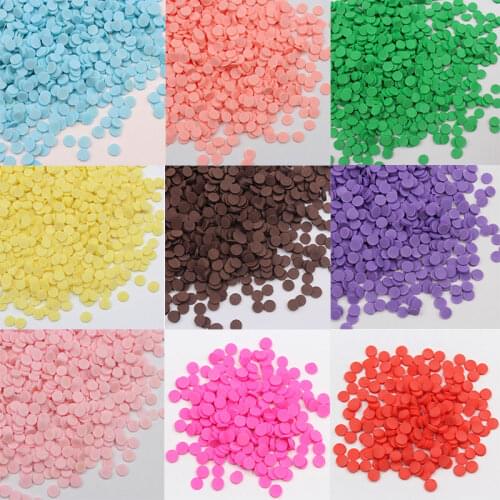 50g/lot Polymer Soft Clay Round Shaped Wafer Sprinkles for Delicious Cake Decoration , DIY Filler Accessories