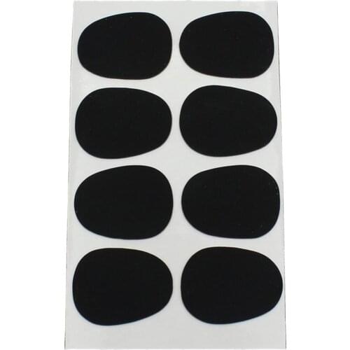 8 Pieces Silicone Tenor Saxophone Sax Mouthpiece Patches Pads Cushions 0.3mm Black Mouthpiece Protector