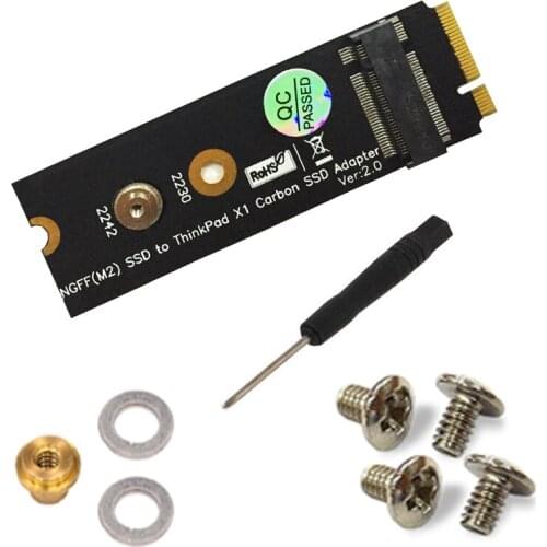 M.2 NGFF SATA-Bus KEY B SSD HDD Adapter Raiser 20 + 6 Pin SSD Converter Card for Lenovo Thinkpad X1 Carbon Support 2230 2242 M.2