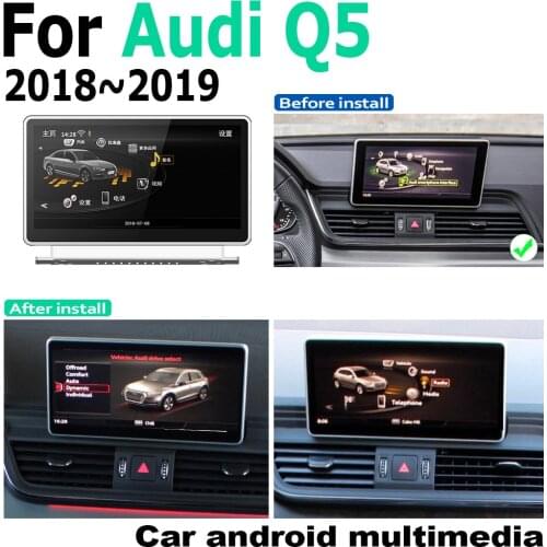 Car Android screen For Audi Q5 FY 2018~2019 MMI touch display GPS Navigation radio stereo Audio head unit multimedia player