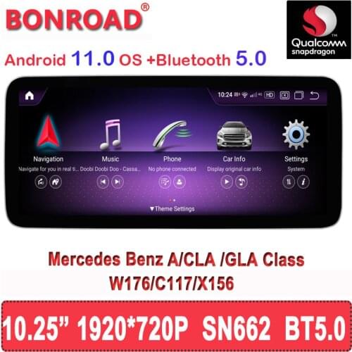 Bonroad Android 11 SN662 Car Multimedia Player Navigation Screen For Mercedes Benz A/CLA/GLA Class W175/X156/C117 2013-2018