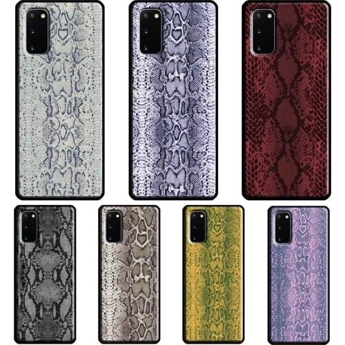 Cobra Python Snake Skin Case For Samsung Galaxy S8 S9 S10 Plus S20 FE S21 Ultra Note 20 Note 10 Plus Soft Cover