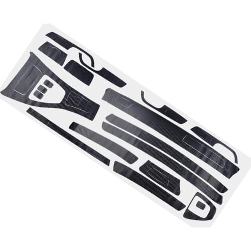 15pcs Carbon Fiber Style Interior Decorative Decal Sticker Trim Fit For 3-Series BMW E90 E92 E93 2005-2009 2010 2011 2012 2013