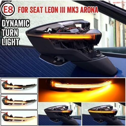 Dynamic Blinker for Seat Leon III 5F ST FR Cupra Arona KJ7 Ibiza 6F LED Turn Signal Mirror Indicator light 2013 2017 2018 2019
