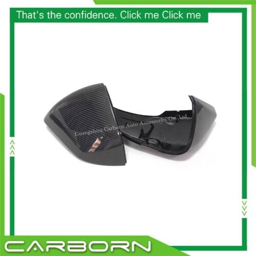 For Ford Mustang 2015-ON European Version Left Hand Drive 1:1 OEM Replacement Type Carbon Fiber Body Side Rear View Mirror Cover