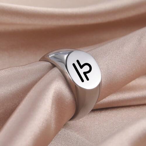 Skyrim Twelve Constellation Signet Ring Women Men Stainless Steel Leo Virgo Aquarius Gemini Cancer Libra Zodiac Couple Rings