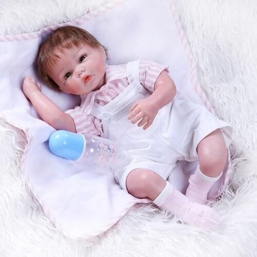 Bebe reborn doll lifelike rebirth infant boy newborn baby silicone dolls toys 22inch NPK DOLL