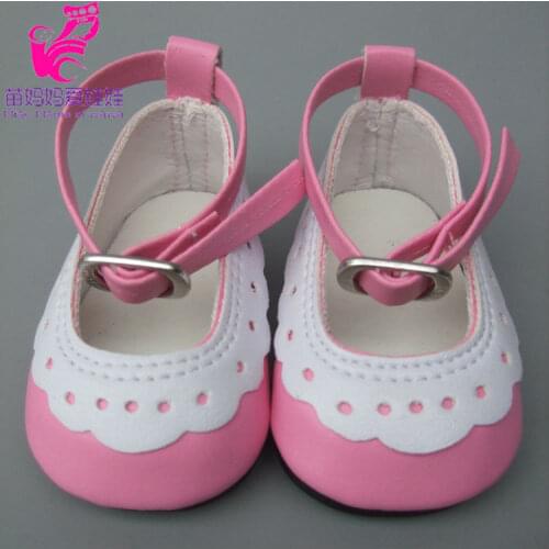 Doll Shoes Fits 18 inch Doll Pu Leather pink Shoes Doll shoes for baby dolls