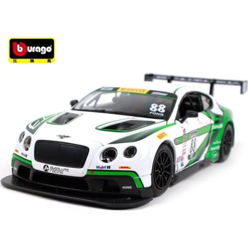 Bburago 1:24 Continental GT3 Track car Diecast Model Car Toy New In Box Free Shipping 88# 28008