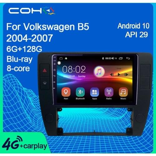 COHO Car Radio Multimedia Video Player Navigation GPS For Volkswagen Passat B5 2004-2007 Android 10 GPS Stereo