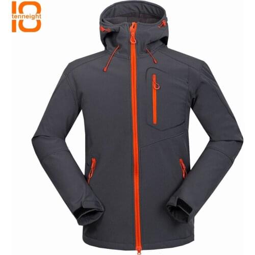 TENNEIGHT Mens Softshell Jacket Windproof sport Windbreaker men Outdoor Climbing Ski Jackets Thick Winter Coats Camping Hunting