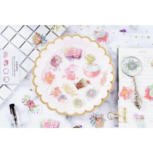 40pcs/lot Alien Pattern Series Sticker Pack Potted Story Paper Sticker Decoration Diy Ablum Diary Scrapbooking Label Stickers