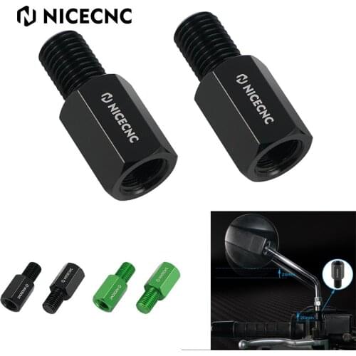 NiceCNC M10x1.25 For Kawasaki KLR650 KLR 650 2008-2022 Mirror Extension Riser CNC Aluminum Extender Motor KLR650 Accessories