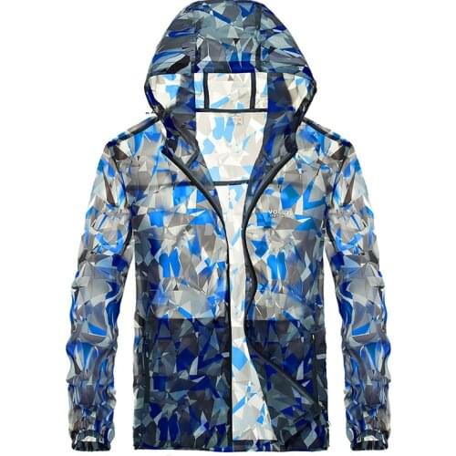 2021 New Camouflage Mens Outdoor Ultra Breathable Waterproof Sunscreen Clothing Summer Thin Hooded Hot Sale Genuine Direct Best