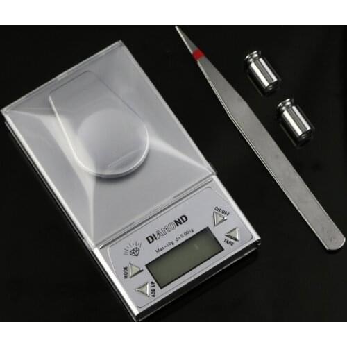 OOTDTY 1 Set 10g/0.001g Milligram Precision Digital Jewelry Diamond Scale Weight Balance Gram