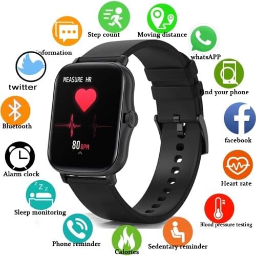 P8 Plus 1.69 inch 2021 Smart Watch Men LED Full Touch Fitness Tracker IP67 waterproof Women GTS 2 Smartwatch for Xiaomi phone