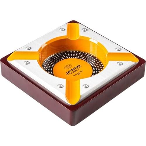 Red Wood Cigar Ashtray Home Ash Tray Outdoor Luxury 4 Holder Cigar Cigarette Ashtrays For COHIBA Cigar Accessories CA-014