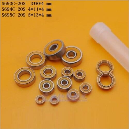 2pcs/Lot S693C-2OS / S694C-2OS / S695C-2OS Fishing Reel Bearing Orange Rubber Stainless Steel Hybrid Ceramic Ball Bearing