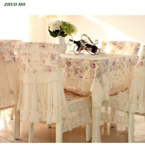 Rectangular lace Table Cloth European style Print Multifunctional Chair cover Table Cover Tablecloth Home Kitchen Decoration