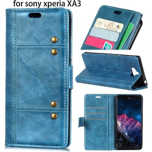For Sony XPERIA XA3 Luxury phone wallet flip case coque skin,XA 3 pu leather stand soft tpu cover fundas shell mount