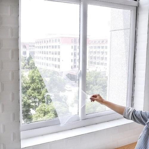 Insect Window Screen Mesh,Indoor Anti Fly Curtain Tulle Summer Invisible Anti-Mosquito Removable Washable Customize Screen Net