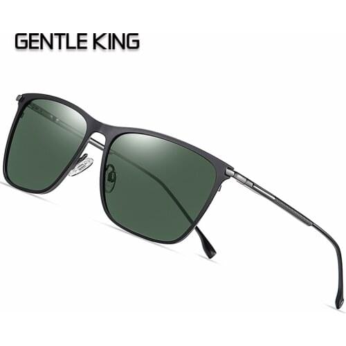 GENTLE KING Mens Glasses Polarized Steampunk Square Sunglasses Men Retro Women Sun Glasses For Men Vintage Style