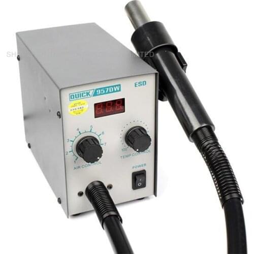 QUICK 957DW LED Display Adjustable Hot Air Heat Gun With Helical Wind 580W SMD Rework Station