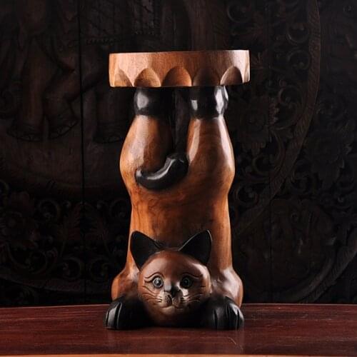 Thai handicrafts solid wood carving bench southeast Asia furniture furnishing articles animal stool chair in shoes