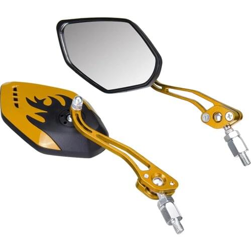 8/10mm Universal Motorcycle Motorbike Scooter Rear View Side Back Mirrors