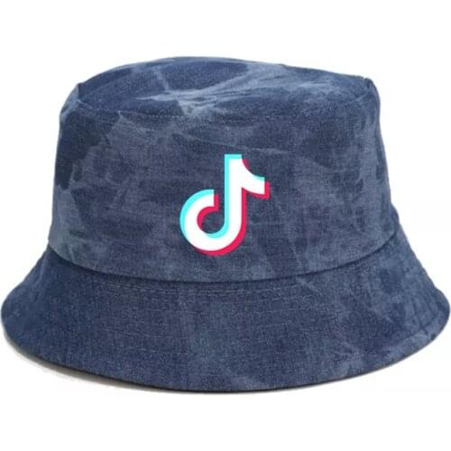 DIY Embroidery washed vintage denim Bucket hat панамы Custom logo fisherman hat men and women outdoor wild crown