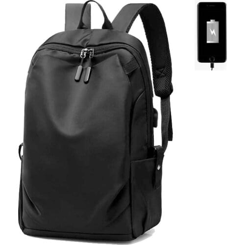 Waterproof 14 Inch Laptop Backpacks Men USB Charging Travel Backpack Unisex Oxford Rucksack Male Vintage School Bag Mochila