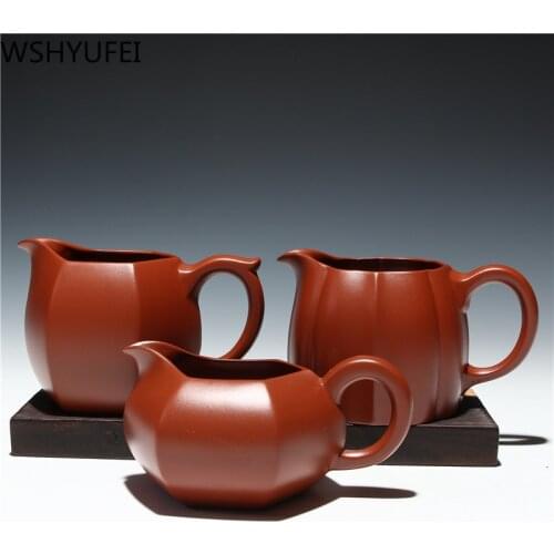 Yixing Purple Clay Handgrip Fair Cup Dahongpao Tea set Tea Set Drinkware Cha Hai Tieguanyin Public Cup Household tea Accessories