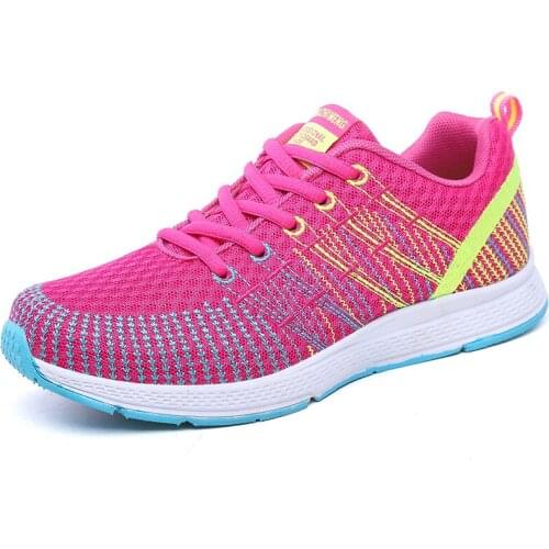 2020 Summer New Women Shoes Flats Fashion Casual Ladies Shoes Woman Lace-Up Mesh Breathable Female Sneakers Zapatillas Mujer