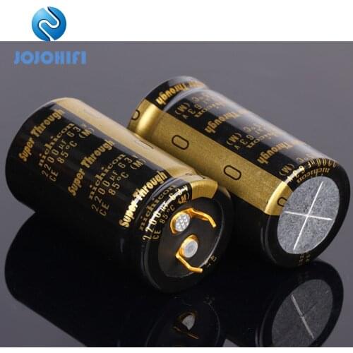1pcs-5pcs 2200uF 63V 25x45mm KG Super Through Capacitor Pitch 10mm 63V/2200uF Electrolytic Capacitors Gold-plated Copper Feet