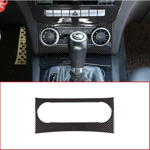 1 Pcs Central Control Air Conditioning Knob Frame Trim Carbon Fiber ABS For Mercedes Benz C Class W204 2011-2013 Car Accessories