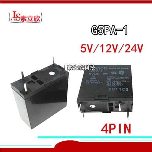 10PCS/LOT 100%Original New Relay G5PA-1-5VDC G5PA-1-12VDC G5PA-1-24VDC G5PA-1 24VDC G5PA 1 12VDC 4PIN 5A 5V 12V 24V