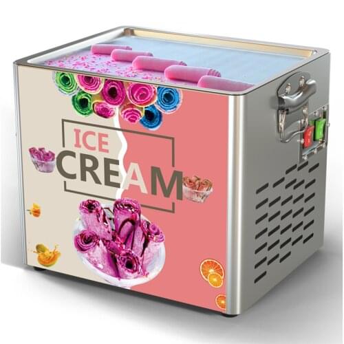 2021 New Design Home Use Small Fried Ice Cream Roll Making Machine/110V Mini Thailand Style Yogurt Milk Fruit Frying Equipment