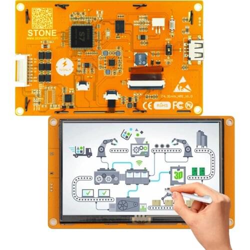 4.3 Inch HMI Intelligent LCD Touch Display with PCB Controller Board -Whole Display System