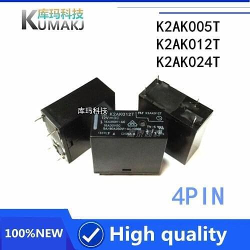 5PCS New Relay K2AK005T 5VDC K2AK012T 12VDC K2AK024T 24VDC H2AL005T 5VDC H2AL012T 12VDC H2AL024T 24VDC 4PIN 16A 5V 12V