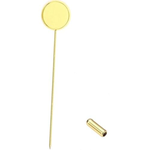 Beadsnice Wholesale 23053smt4 Brass Stick Pin Clutch Brooch Bezel Bases16mm Jewelry Findings Unqiue Blank Accessorices Charms