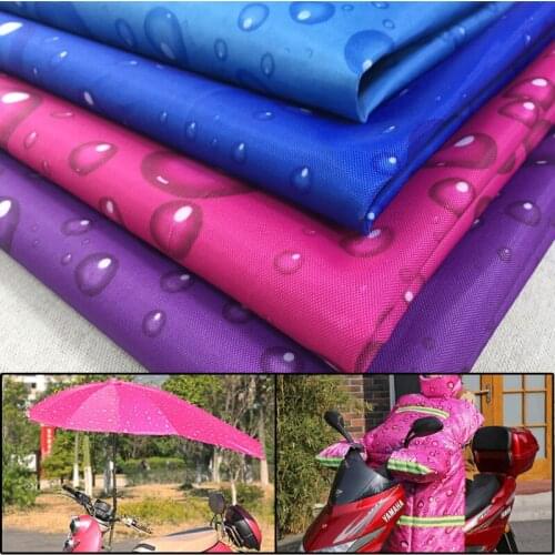 Free Shipping 1*1.5m 300D Printed Waterproof Oxford Cloth Water Drops Coated With Silver Parasol Fabric W/R Oxford